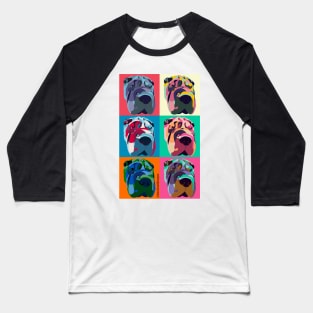 Pop Art Shar Pei Baseball T-Shirt